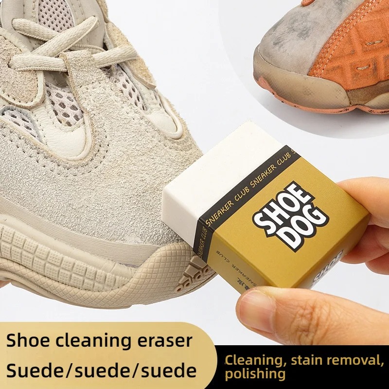 Sneaker Care Foam - ชุดยางลบหนังนิ่มระดับพรีเมียมและชุดแปรงรองเท้าโช๊ด็อกสำหรับรองเท้าผ้าใบและรองเท้าสีขาว วัสดุอ่อนนุ่ม เครื่องมือทำความสะอาดแบบพกพาที่ไม่เสียหาย