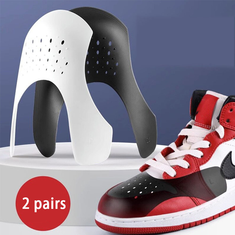 Sneaker Care Crease Protector - 4 ชิ้น Crease Protector หัวรองเท้ารองเท้าผ้าใบโล่ Anti