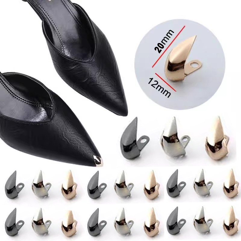 Sneaker Care Tips - ผู้หญิงรองเท้าส้นสูงโลหะ Toe Cap สวมใส่และฉีกขาดคอนซีลเลอร์ Anti-kicking รองเท้าหนัง