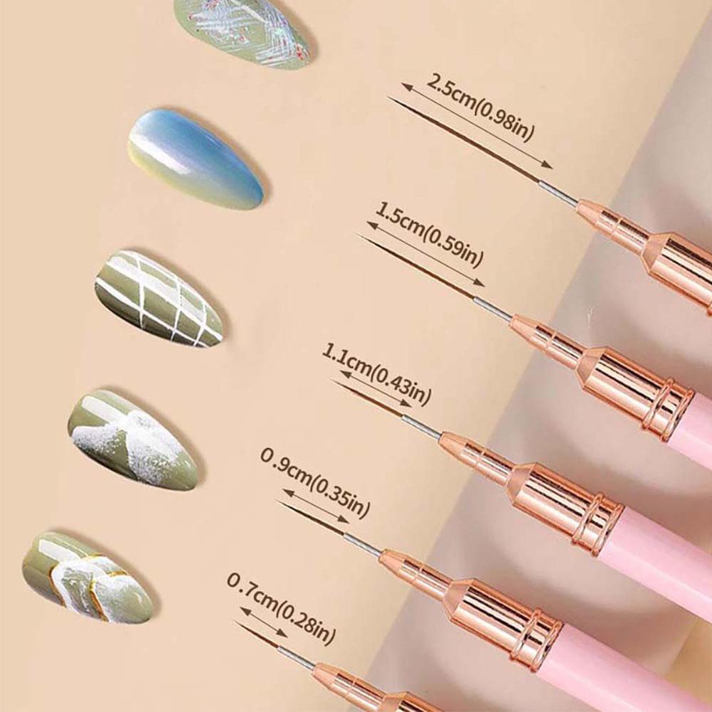 ชุดแปรงเพ้นท์เล็บ 5 ชิ้น ขนาด  - Brush Bristle Set บทวิจารณ์และราคา