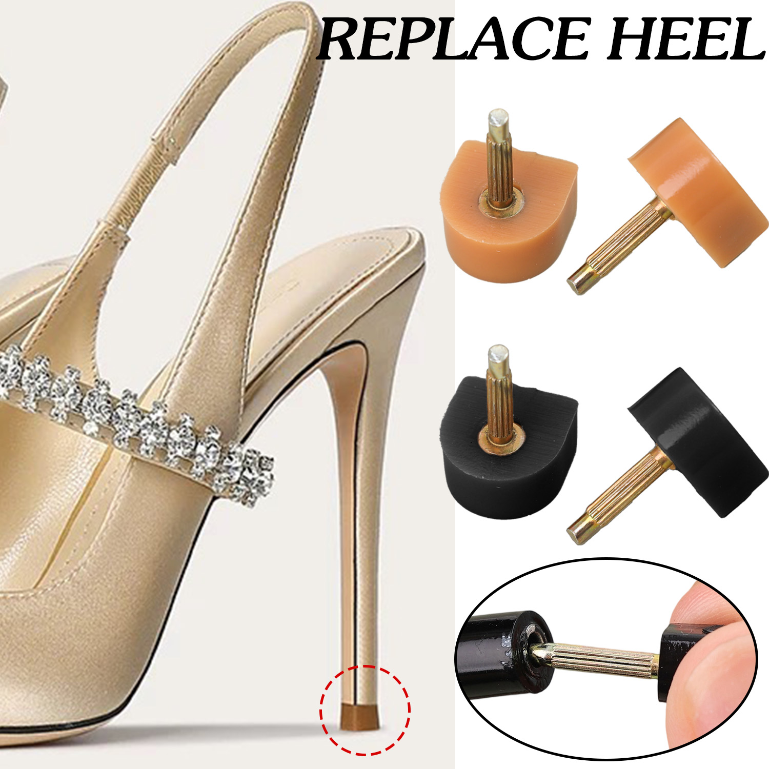 10pcs Heel Repair Tips Pins รอ - Sneaker Care Tips บทวิจารณ์และราคา